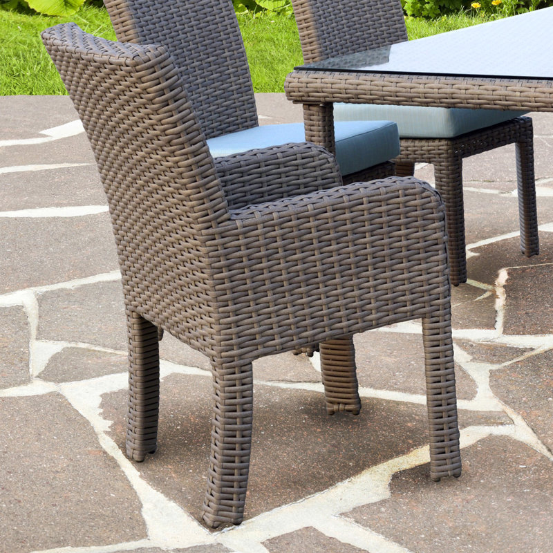 Chaise de patio avec coussin Sherlyn, Pierre, Cast Oasis Sunbrella® Plainweave