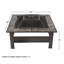 Square Steel Wood Burning Fire Pit Table