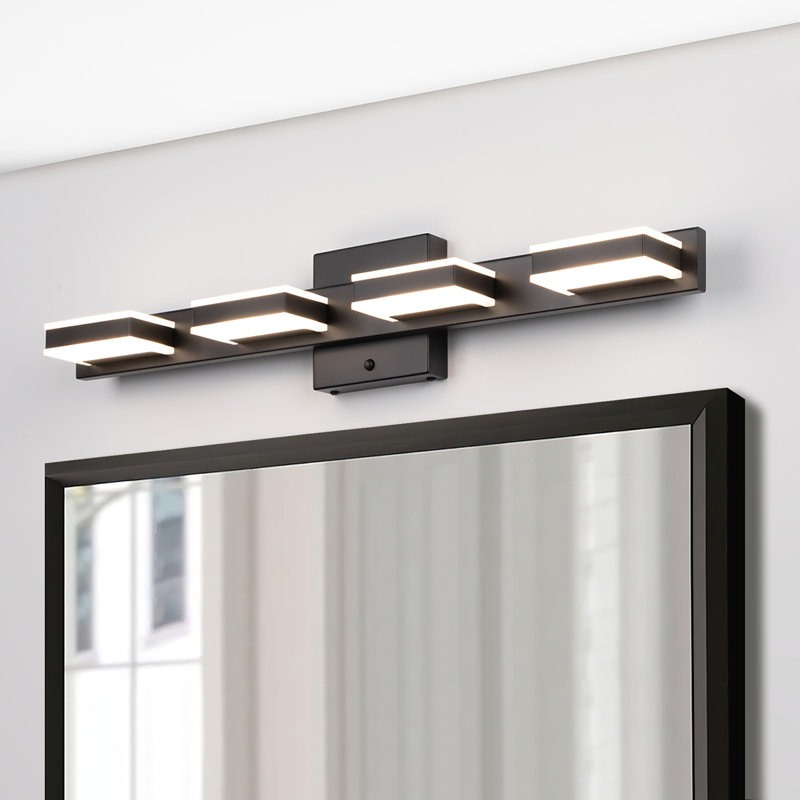 Charnessa Dimmable LED Vanity Light 3000K/4000K/5000K CCT Adjustable, 4, Matte Black