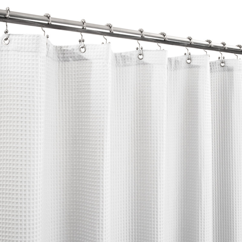 Rideau de douche Cottingham, Blanc, H 70 po x l 180 po