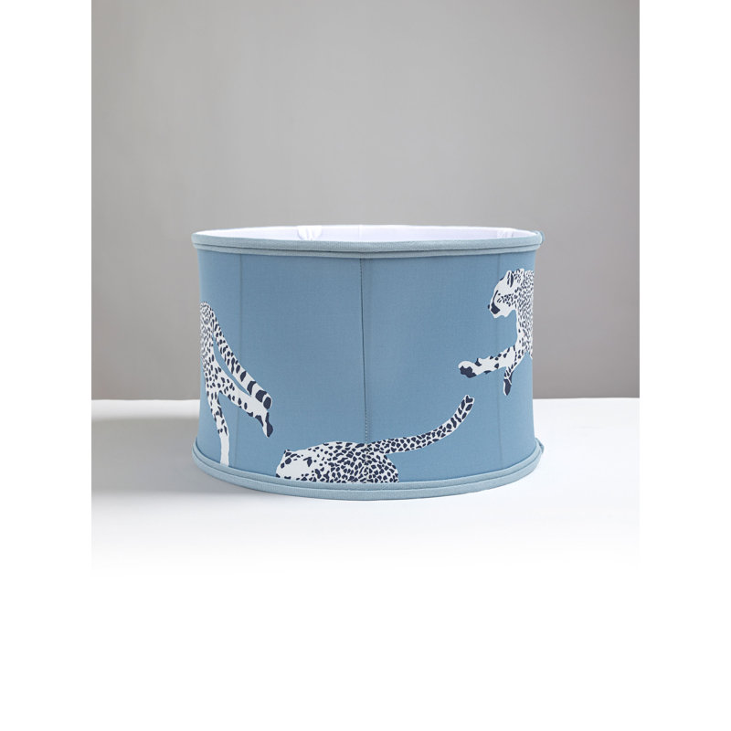 Leaping Cheetah Drum Lamp Shade, Cloud nine