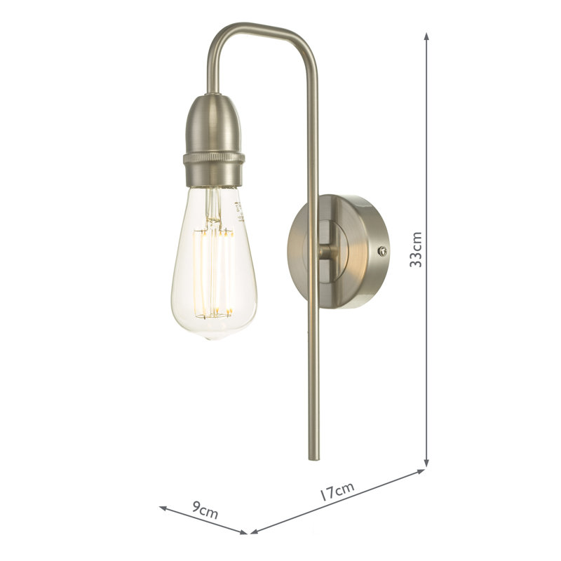Luro Wall Sconce, Satin Chrome