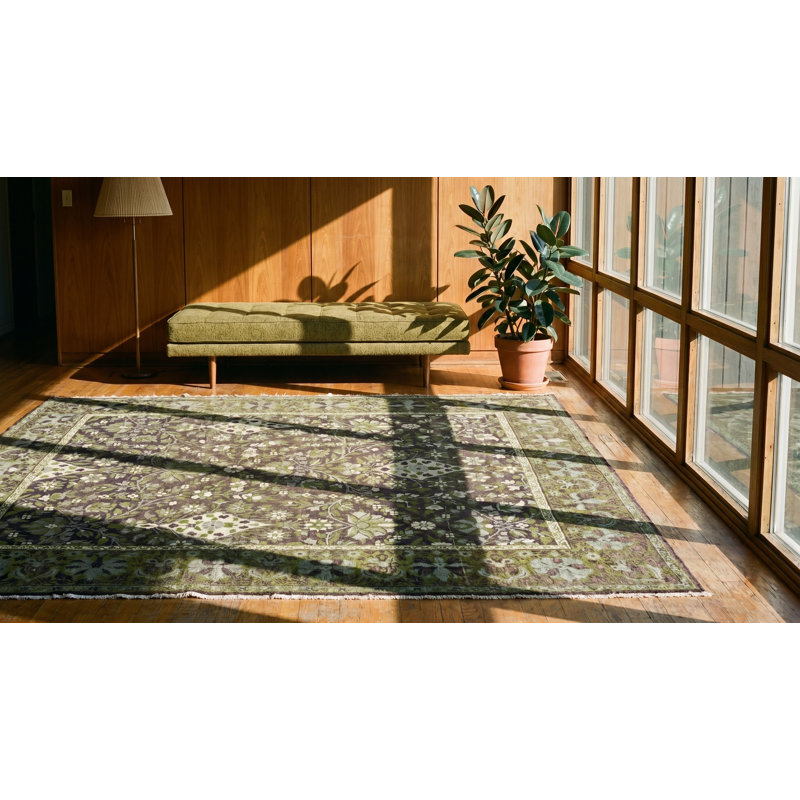 Tapis Agra inhabituel de couleur antique en laine taille pile