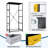 4 Drawer Dresser for Bedroom, Narrow Chest of Drawers, Wooden Top and Study Iron Frame 18"x37.5"-(WxH)