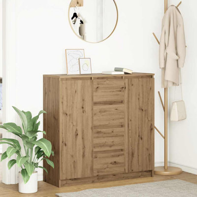 Sideboard With Drawers 100.5X35x98.5 Cm Engineered Wood