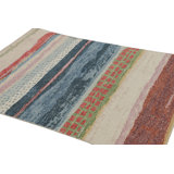 Distressed Homage Hand Knotted Wool Animal Print Area Rug