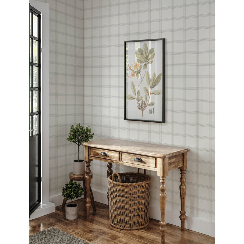 Twain  Plaid Wallpaper, Gray