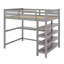 Lit mezzanine double avec tablettes et bureau-1835368701