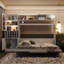 Lit double blanc, avec tablettes et multifonctionnel, peu encombrant, facile à utiliser, pour les appartements-1847893451-1847893301