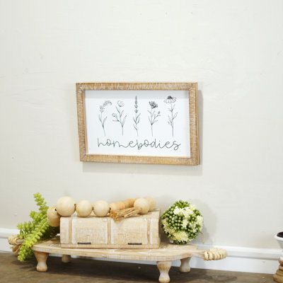 VIP Wood 13 in. Brown Homebodies Sign