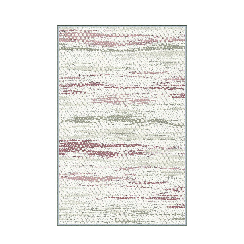 Stylish Woven Carpet, 4 x 6 Feet, 100% Polyester | Antibacterial, 3D Digital Printing, Non-Slip PVC Felt Dot Underside | Machine Washable, 0.4 in Pile Height, Perfect for Living Room & Bedroom Decor