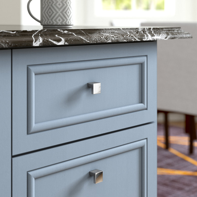 Successi 5/8" Center to Center Square Knob, Polished Chrome