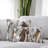 Mira Beige Authentic Rabbit Fur Luxury Lumber Pillow with Insert-124199370-124199373