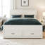 Lit plateforme en bois avec 6 tiroirs-114238015
