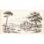 Papier peint rétro avec paysage et rivière-11325979-11325972