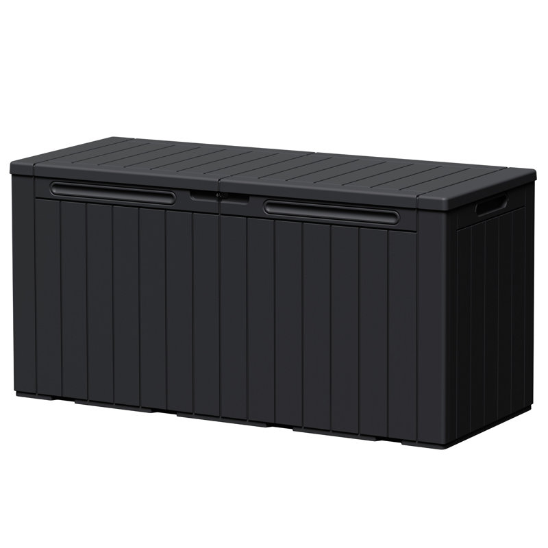 Boîte de rangement en résine 105 gallons, Noir