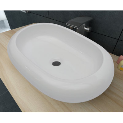 Belfry Bathroom 250mm L Ceramic Oval Countertop Basin Sink