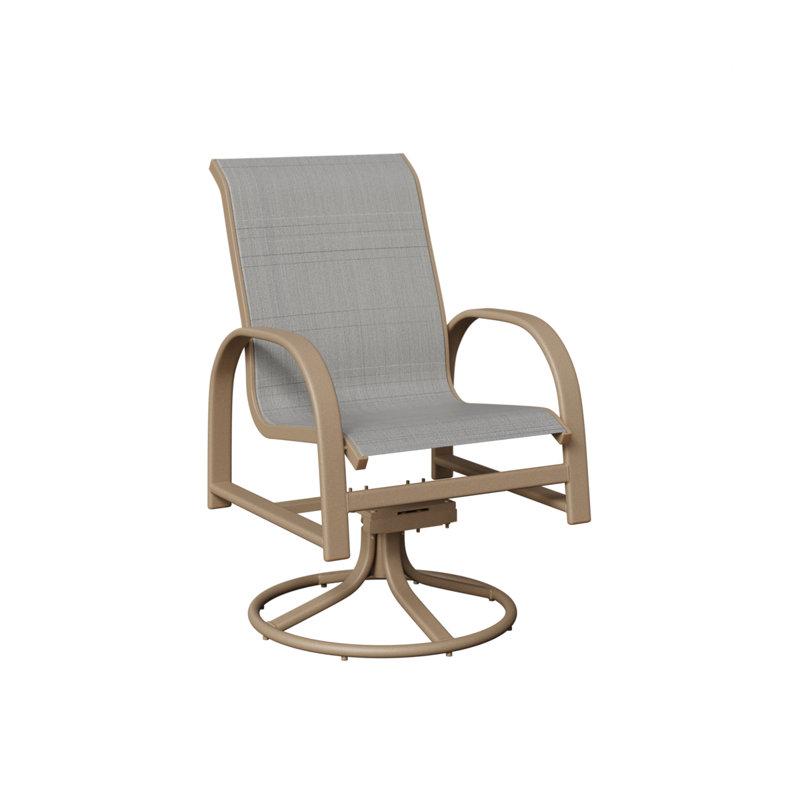Chaise berçante berçante pivotante Berlin Gardens, Charm platine, Chêne veiné de bois