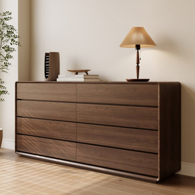 Commode décorative moderne simple en bois de noyer