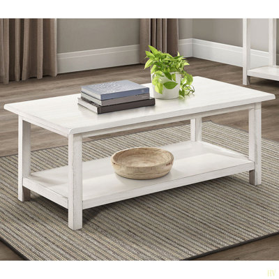 Table basse avec tablette en bois vieilli Castleton