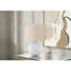 Lighting, H 16 po, lampe de table, abat-jour crème, céramique crème, contemporain