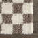 Atiran Checkered Shag Brown Area Rug
