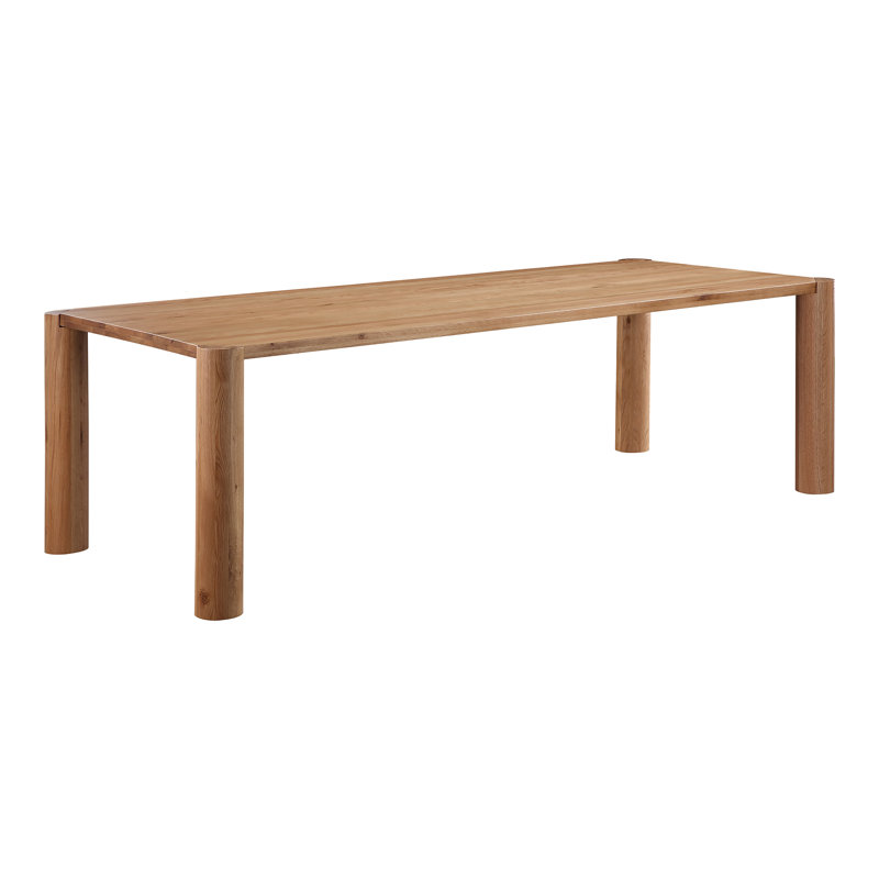 Solid Oak Dining Table, Natural, 39" W x 96" L
