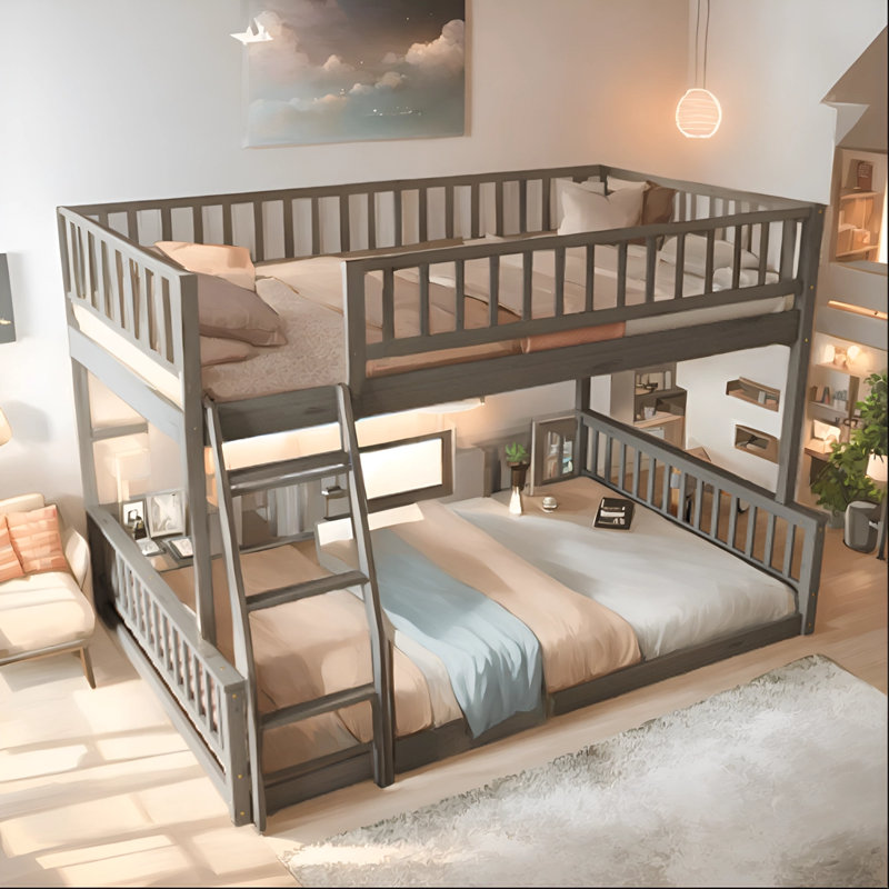 Lit mezzanine Livia, Gris