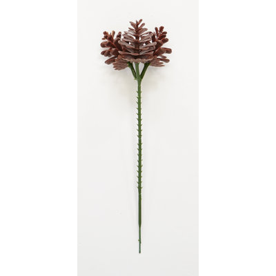 1.5" Plastic Pine Cone x3 on Pick 