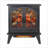 Electric Fireplace Stove, 24 Inch Retro Style with 3D Flame &amp; Remote | Freestanding | Antique Black