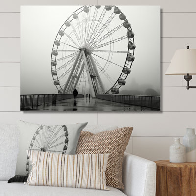 Grande roue grise - Vertiges, parc d'attractions, art mural