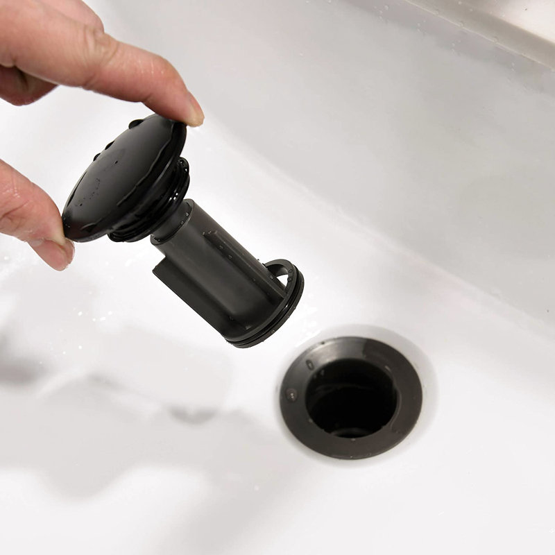 Drain escamotable de lavabo de salle de bain avec trop-plein