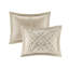 Couvre-lit très grand / très grand taupe - médaillon léger en chenille de coton 3 pièces avec couvre-lit 2 taies décoratives incluses-117569610