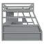 Lit mezzanine double avec 7 tiroirs, tablettes et bureau - Conception compacte-544863505