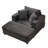42.2 Inch Deep Seat Armchair In Modern Dark Gray Corduroy，soft Padding & Cushions, Matching Storage Ottoman, Suitable For Living Room & Bedroom-1683244461