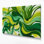 «Lyrical Abstraction 64», art mural sur toile verte