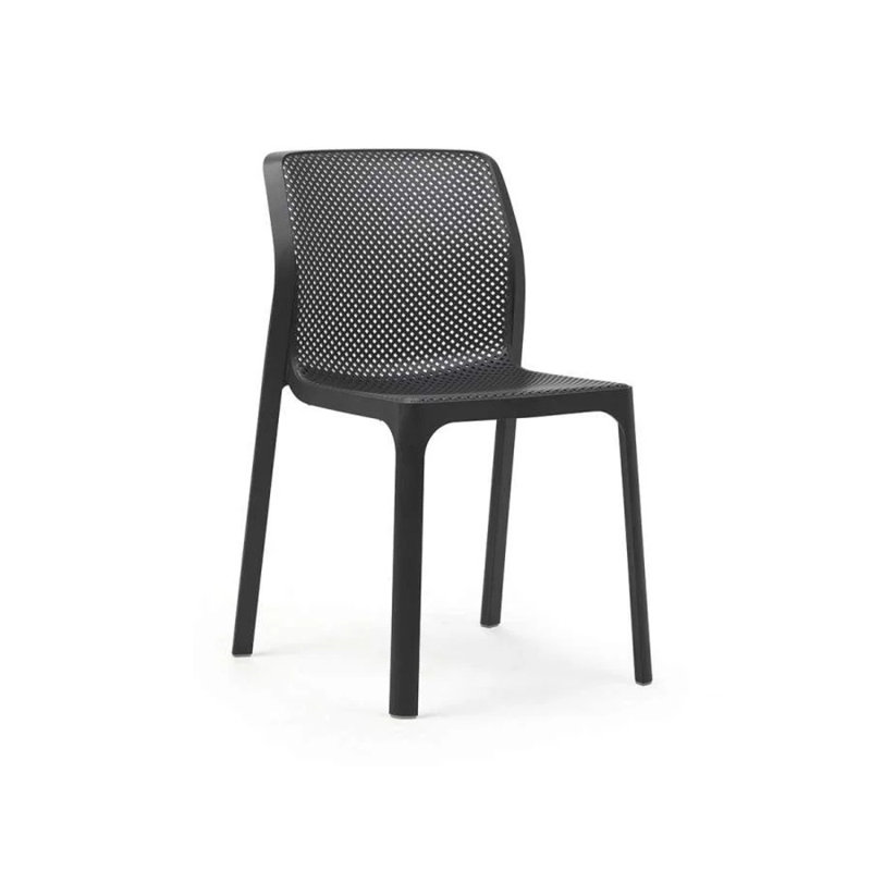 Bit Outdoor Dining Side Chair, Anthracite