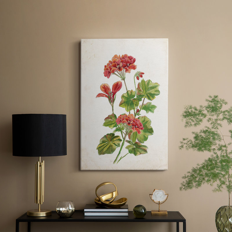 Scarlet Botanical II -Custom Wrapped Gallery Cavas
