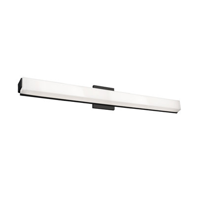 Barre de salle de bain 1 lumière noire / chrome Latitude