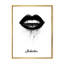 Lèvres monochromes noires - Impression sur toile-59761053-59761052
