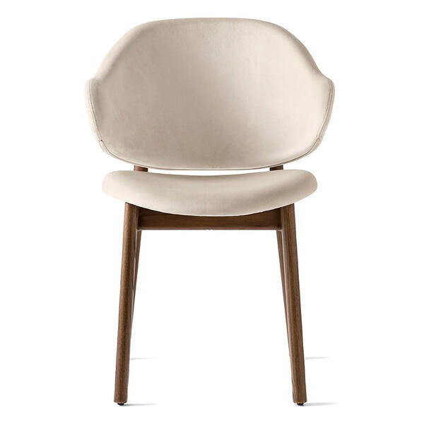 Holly Upholstered Armchair with Wooden Frame, Matt Black, Hemp