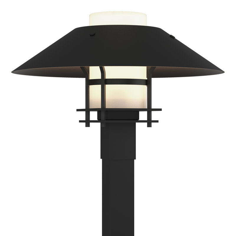 Tête de lanterne câblée à 1 lumière H 15,8 po Henry, Givré, Noir, Noir bord de mer