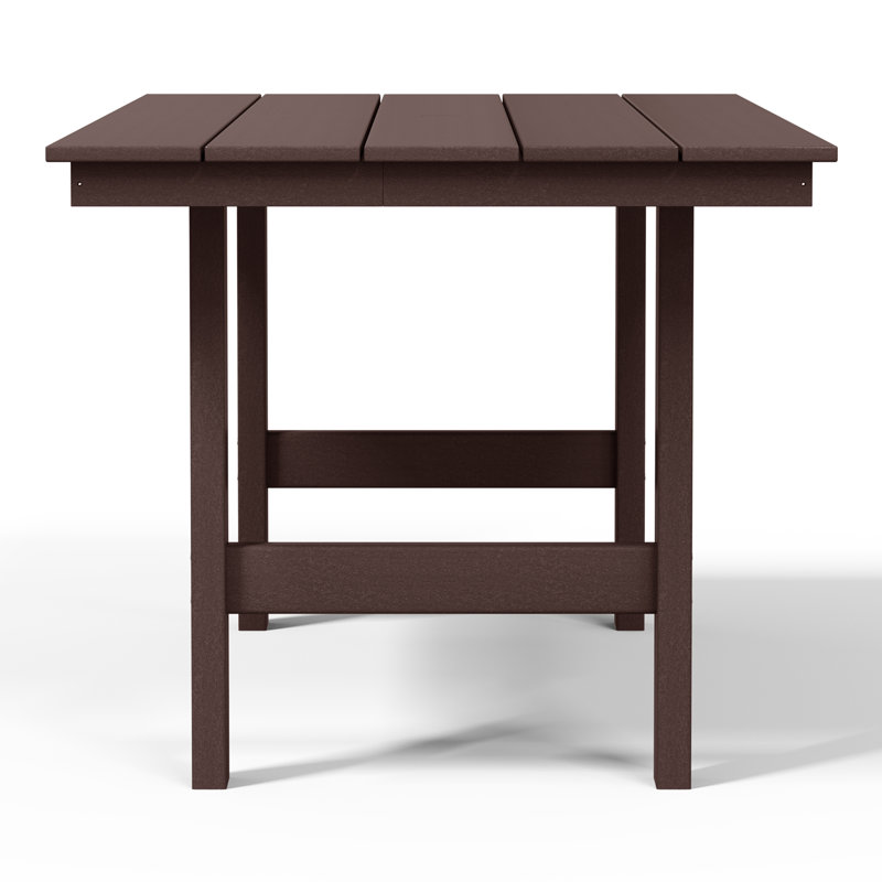 34x66 Rectangular Patio Dining Table, Dark Brown