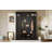 Versatile 3-In-1 Hall Tree With 6 Hooks, Farmhouse Walnut Storage Bench With Adjustable Shelves, 55"W Entryway Coat Rack With Multiple Storage Space For Mudroom, Hallway, Black-1667641796