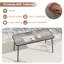 Ensemble de salle à manger 5 pièces avec accoudoirs et structure en métal pour jardin