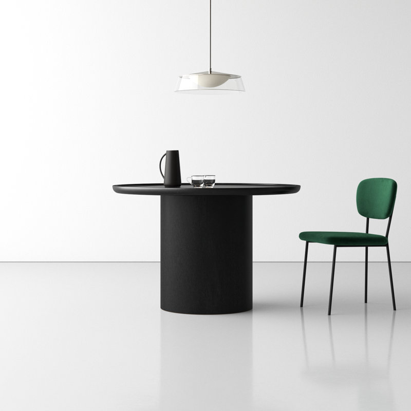 Acadia 46" Pedestal Dining Table, Black