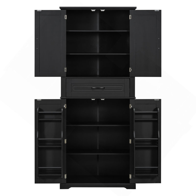 Armoire de rangement pour salle de bain avec espace de rangement multifonctionnel, tiroir avec glissières, tablette réglable