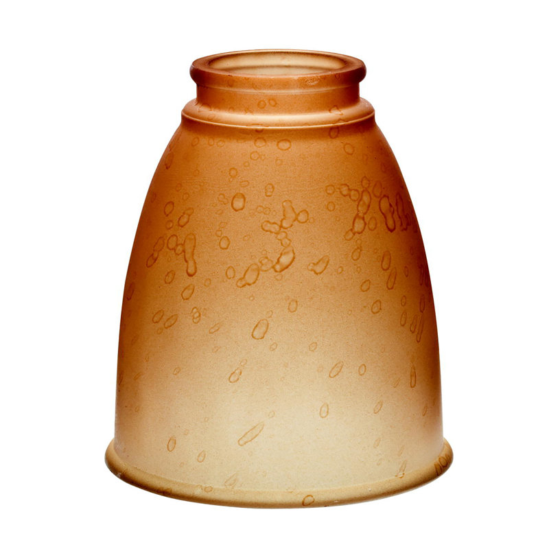 Abat-jour ovale en verre de H 4,25 po (à clips), Orange