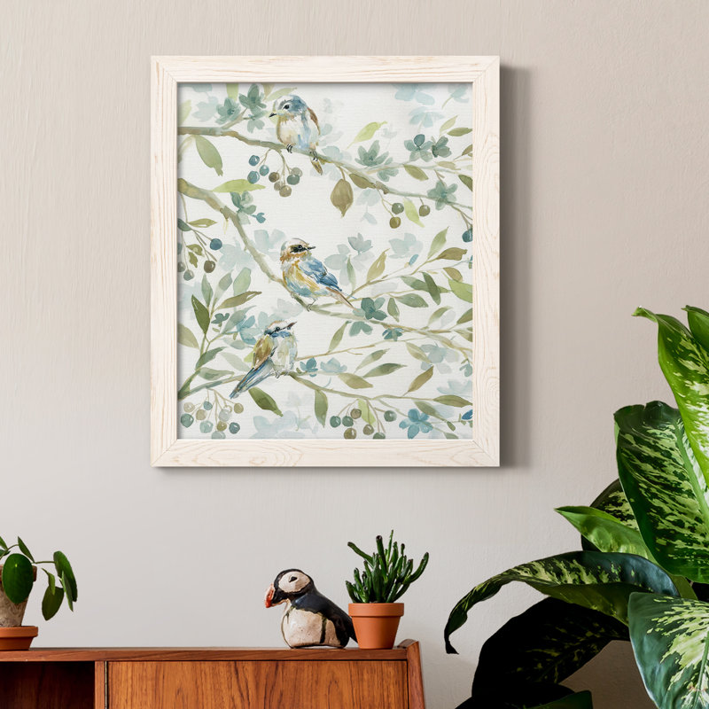 Spring Beginnings - Peinture sur toile encadrée, H 24 po x l 18 po x P 1,5 po, Cadre blanc