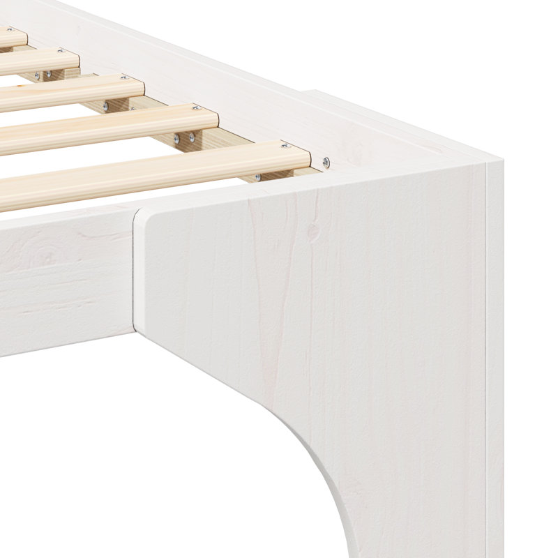 Solid Wood Bed, Small Single (2'6), White